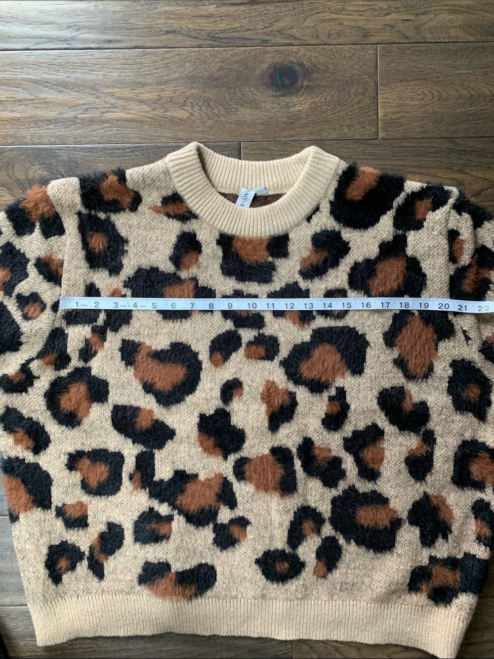 Grace Karma Stylish & Elegant Women’sLeopard-Print Crewneck Sweater. NWT.Size:XL - Picture 7 of 9